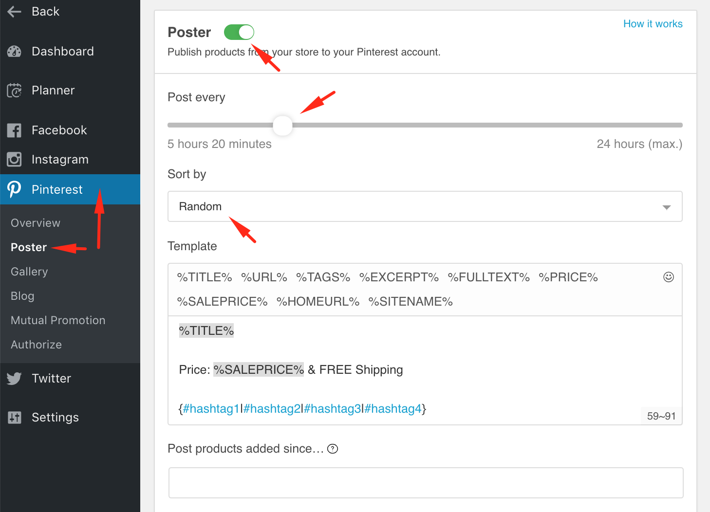 How to set up Poster on Pinterest For WordPress Social Rabbit Plugin