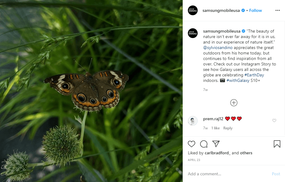 You can write a hashtag wherever you want in your post. This way you can highlight important parts or just add keywords to your caption.