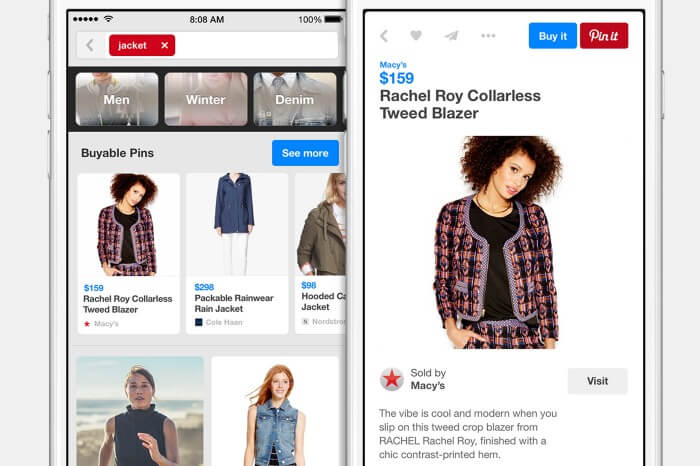Grow sales from Pinterest with the Buyable pins option.