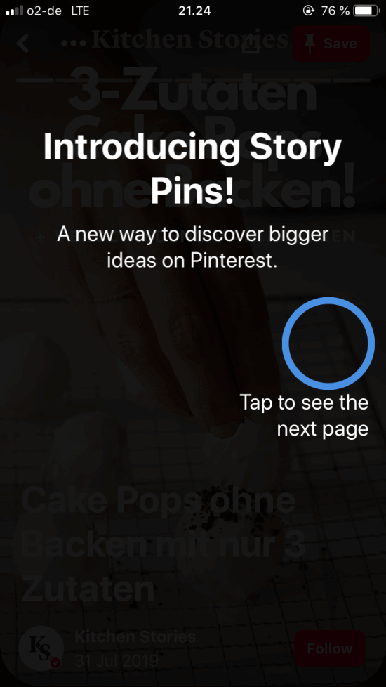 A completely new feature – Story Pins.