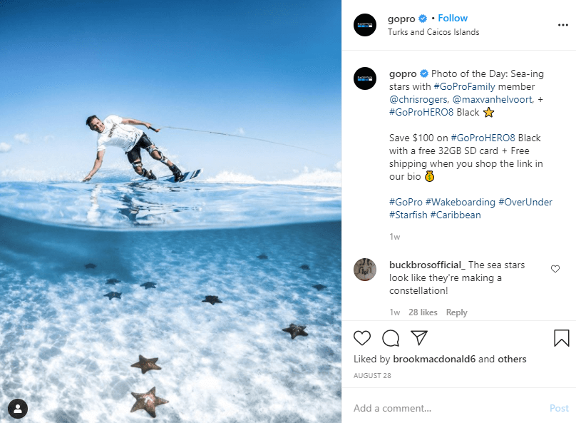All the images on GoPro's Instagram account made by their users.
