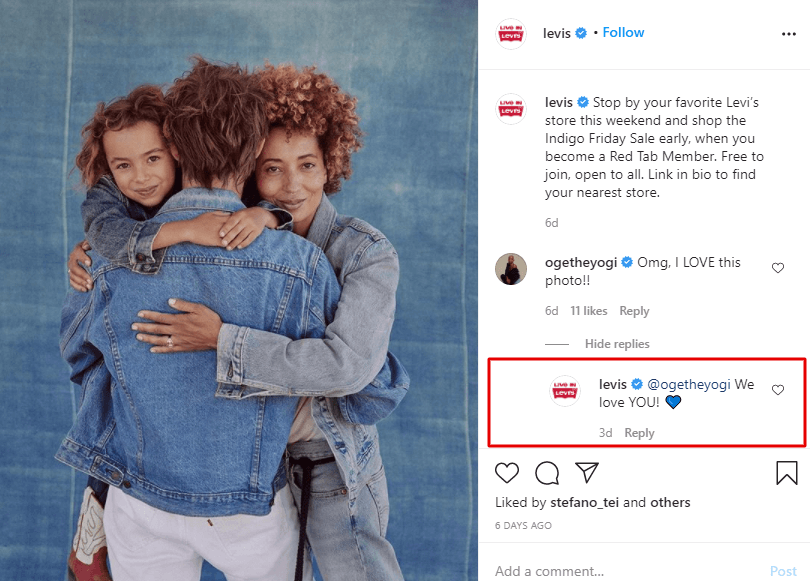 To communicate with your followers, you might also answer their comments.