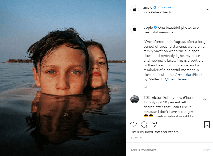 Apple is used to posting user-generated content only. This strategy definitely worth trying!