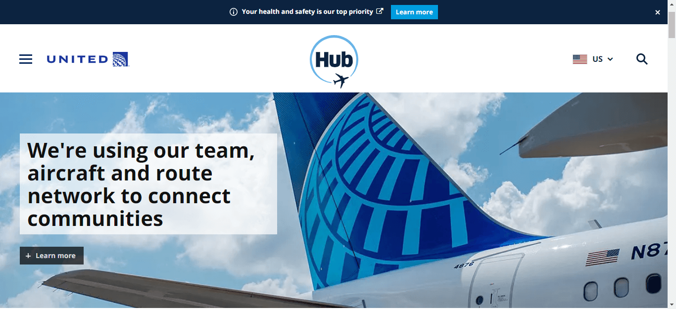One more example of a good blog is Hub by United Airlines. 