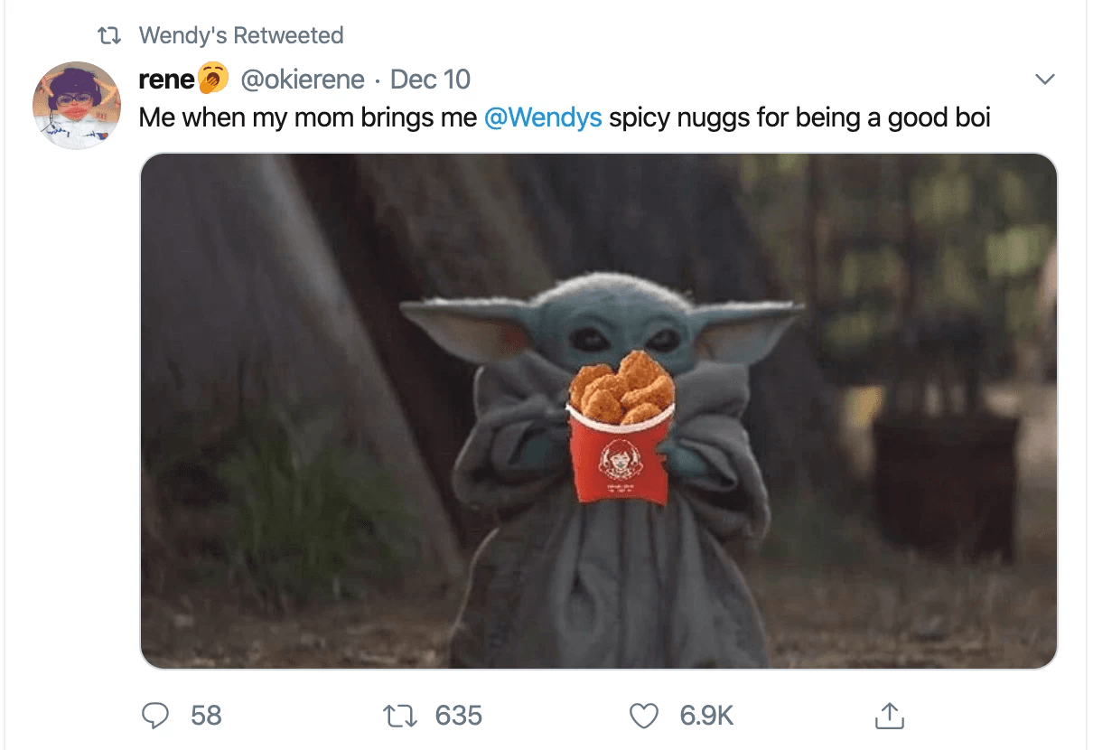 If your customers tweeted something amusing or cherishing about your brand, retweet it.